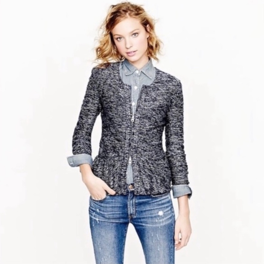 J. Crew Tweed Peplum Jacket